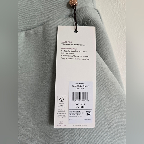 CALIA, Women's Soft Scuba Shorts, Gray Bog, Size Small - NEW!! - Picture 10 of 11